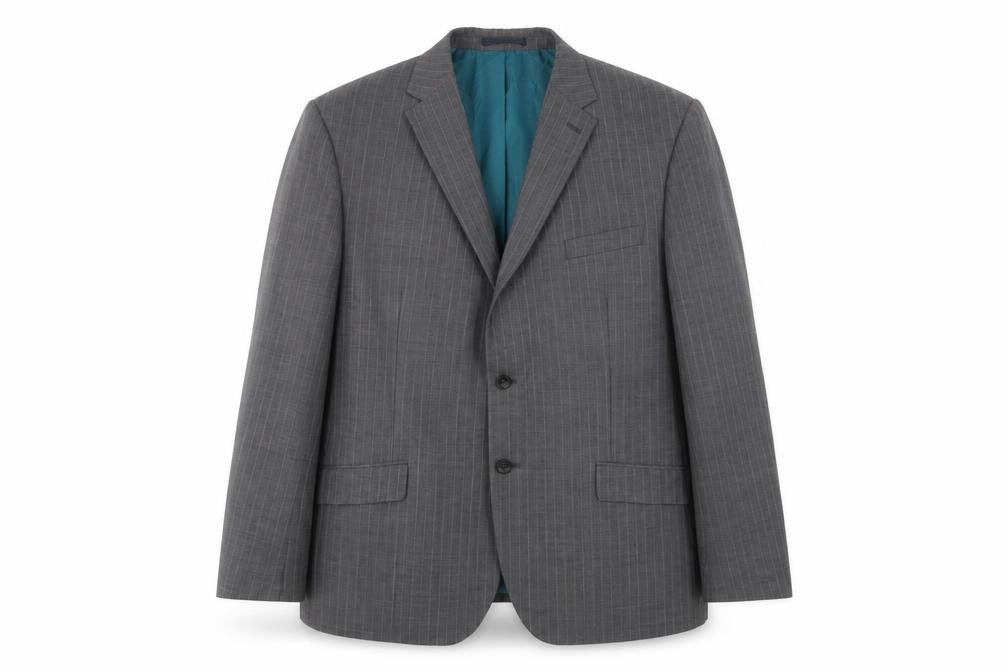 Front view of Marks & Spencer Men's Grey Blazer Jacket, size 46L