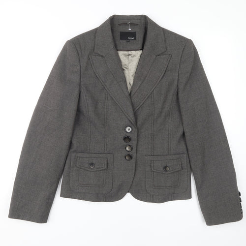 Next Women's Grey Blazer Size 12 Classic Fit