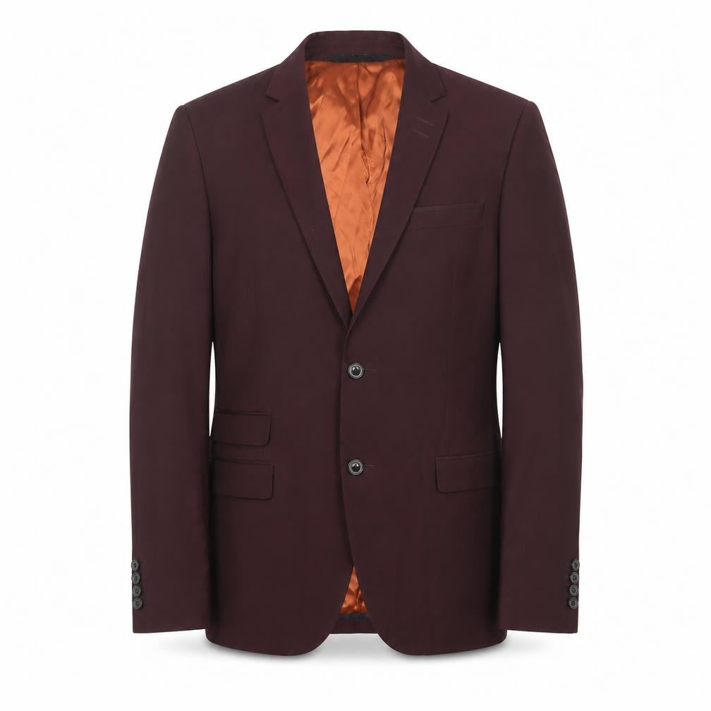 Front view of Zara Man Men's Red Blazer Jacket, size 38, Stylish