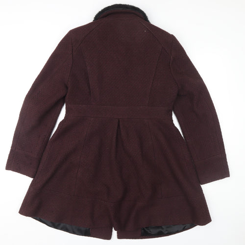 Dorothy Perkins Women's Wool Coat Brown Size 14
