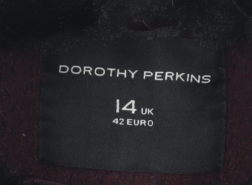 Dorothy Perkins Women's Wool Coat Brown Size 14