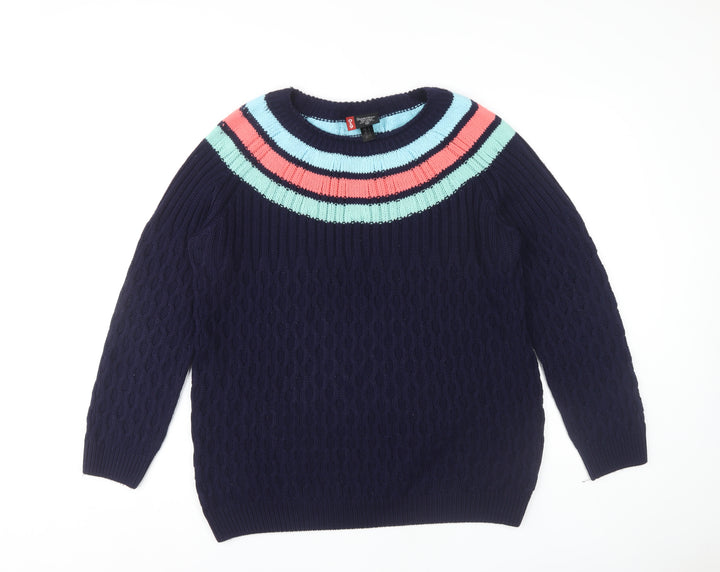 Sweater Shop Women's Multicoloured L Cable Knit Jumper