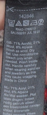 Monsoon Women's Grey Open Front Cardigan XL Fair Isle Knit