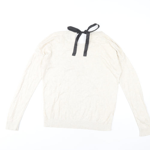 Bershka Women's White Queen Pullover Jumper M