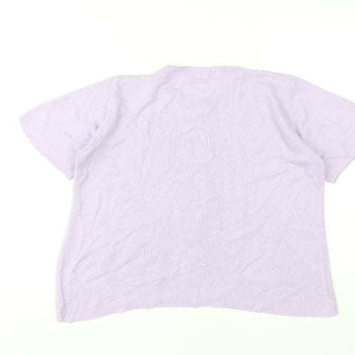 Berkertex Women's Purple Short Sleeve Knit Top