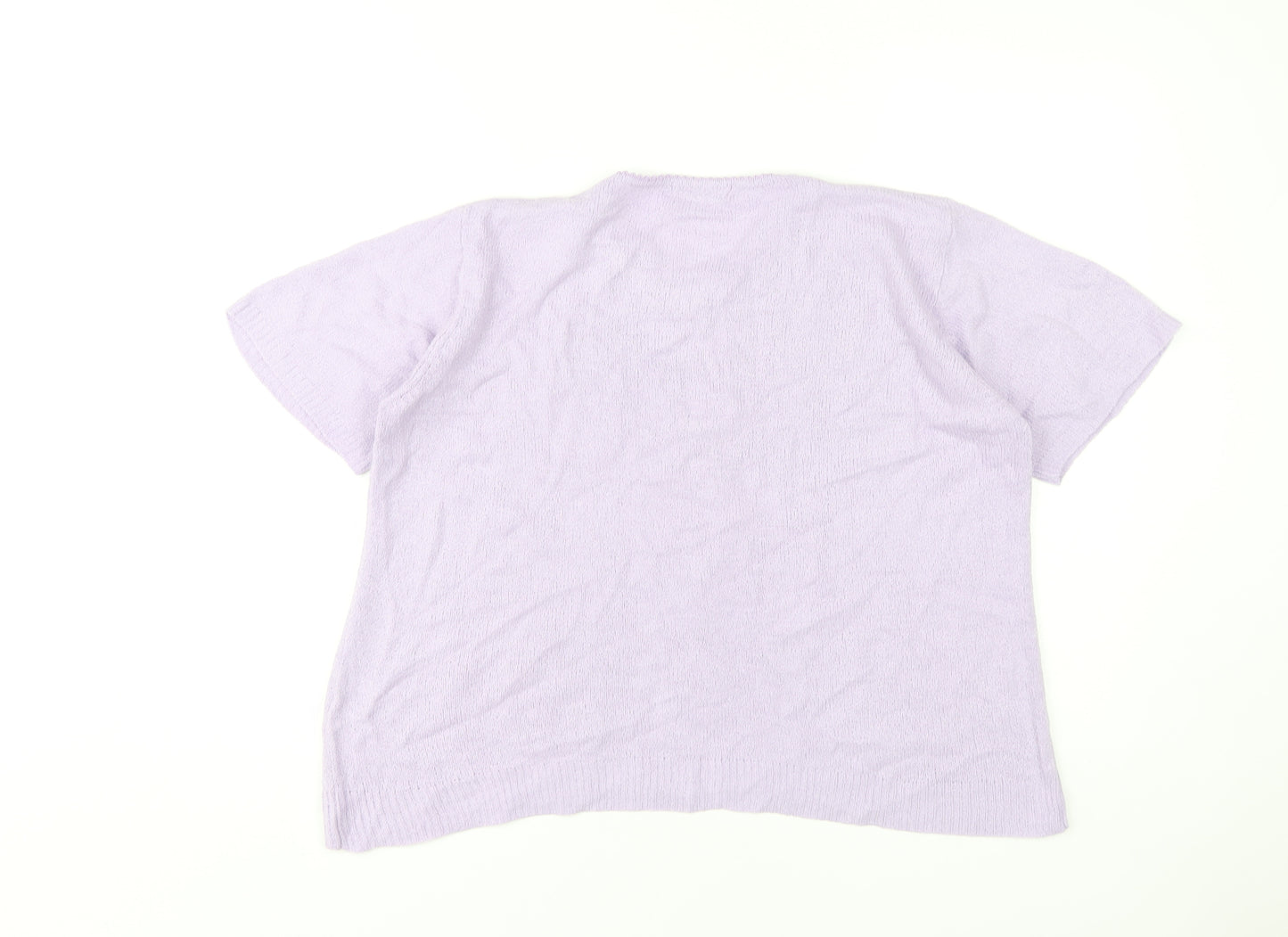 Berkertex Women's Purple Short Sleeve Knit Top