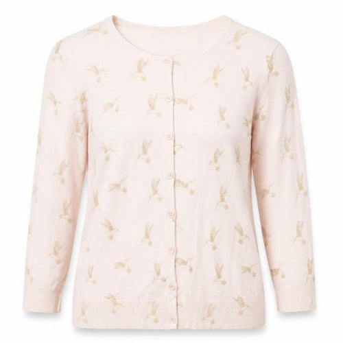M&Co Women's Pink Cardigan Size 14 Animal Print