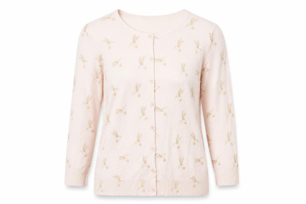 M&Co Women's Pink Cardigan Size 14 Animal Print