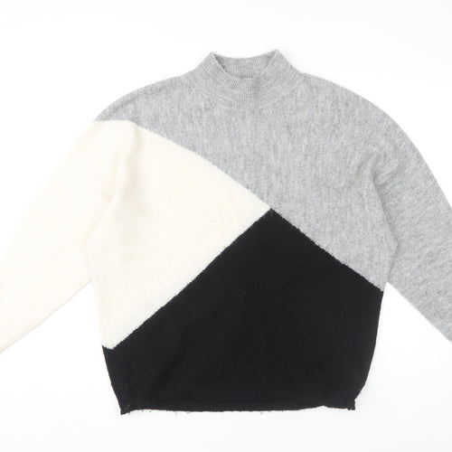 Dorothy Perkins Women's Grey Black Ivory Jumper Size 12