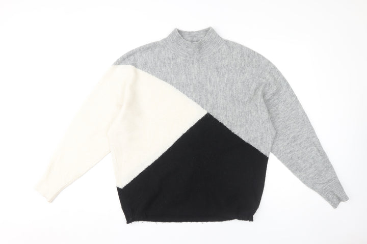 Dorothy Perkins Women's Grey Black Ivory Jumper Size 12