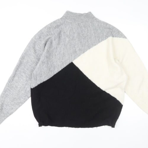 Dorothy Perkins Women's Grey Black Ivory Jumper Size 12