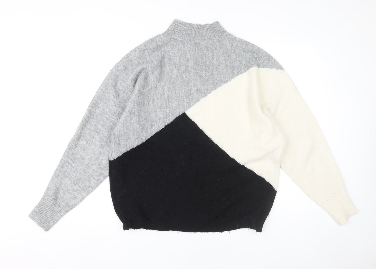 Dorothy Perkins Women's Grey Black Ivory Jumper Size 12
