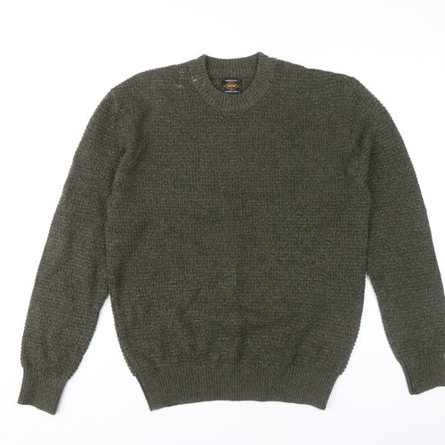 Next Men's M Green Pullover Jumper, Crew Neck, Casual Fit