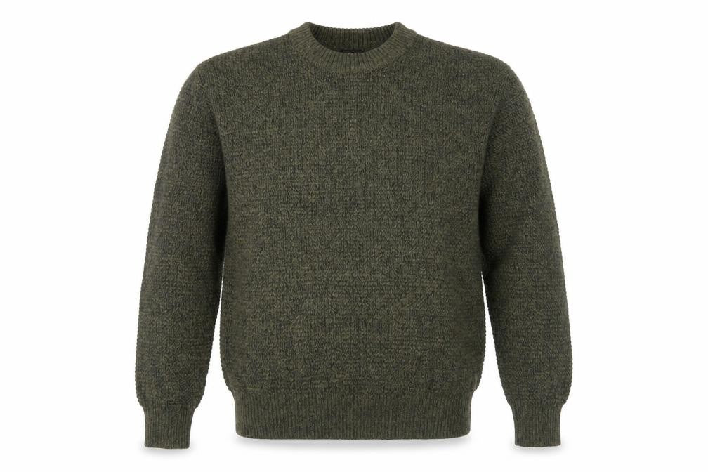 Front view of Next Men's M Green jumper, Crew Neck, Casual Fit