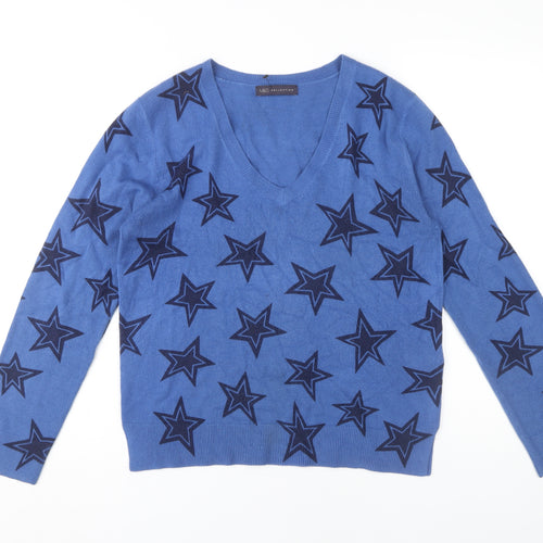 Marks and Spencer Women's Blue Star Jumper, Size 12