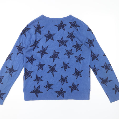 Marks and Spencer Women's Blue Star Jumper, Size 12