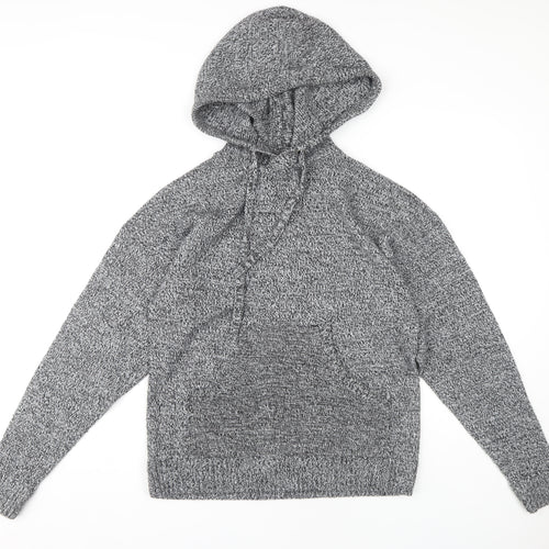 Brave Soul Women's Grey Pullover Hoodie, Size M, Casual