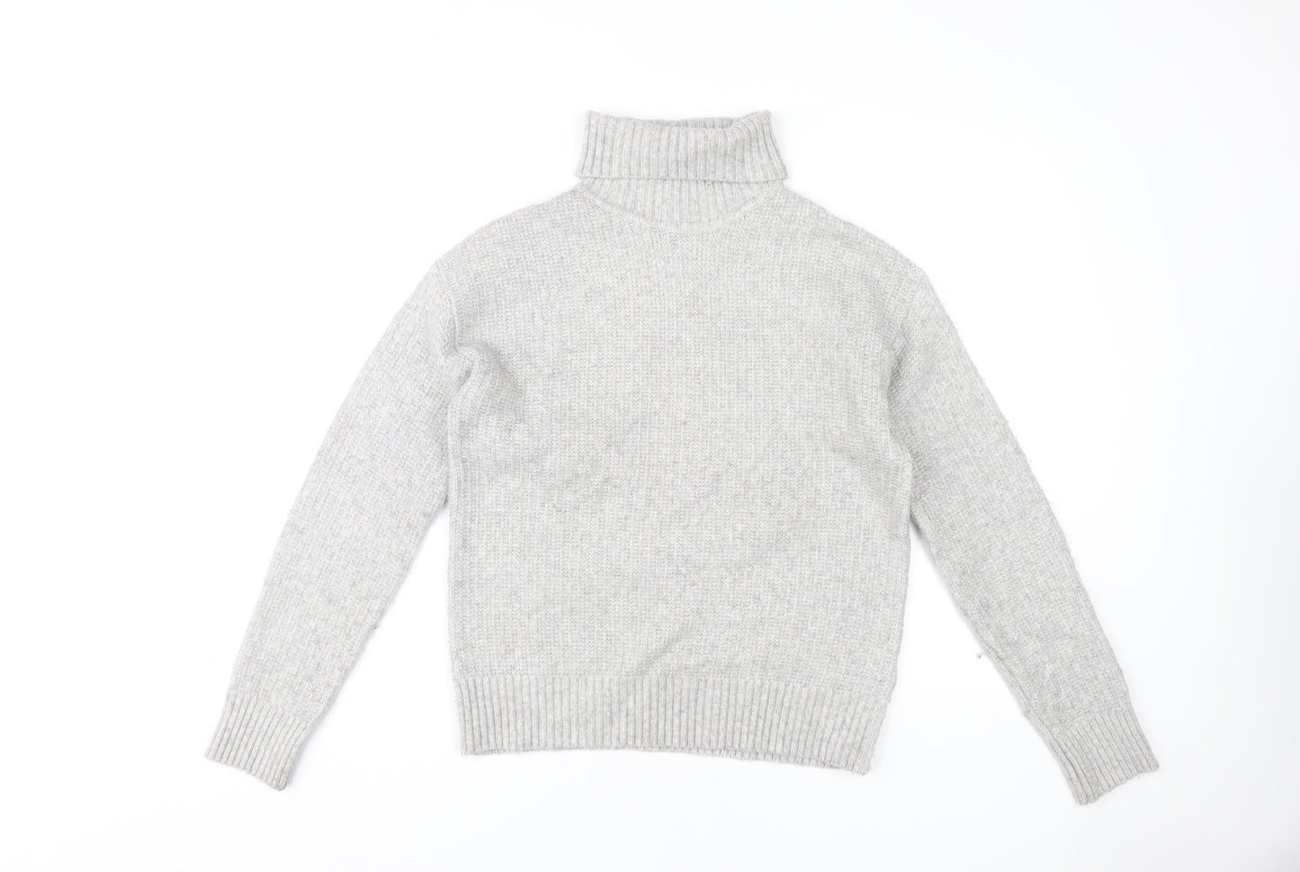 Marks and Spencer Women's Grey Roll Neck Jumper S