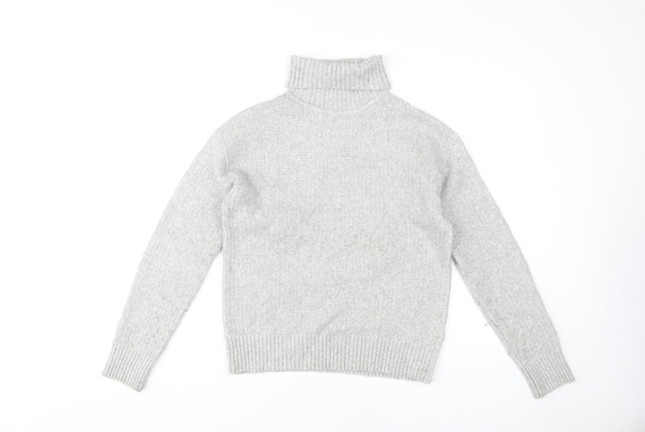 Marks and Spencer Women's Grey Roll Neck Jumper S