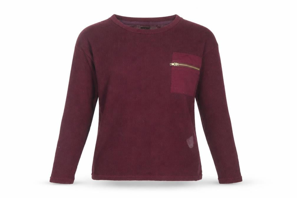 Front view of Only women’s purple crew neck jumper, size S