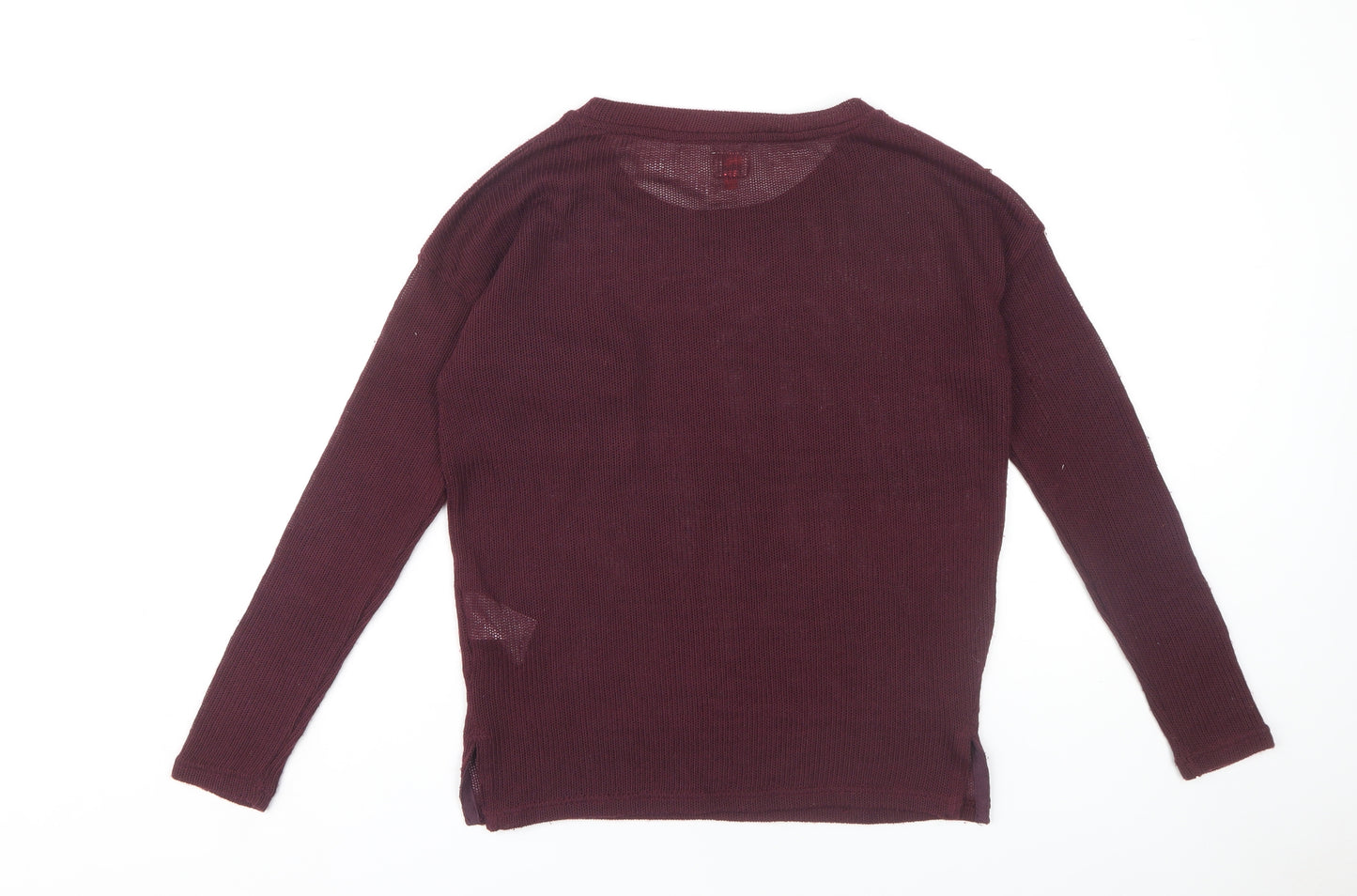 ONLY Womens Purple Crew Neck Jumper Size S