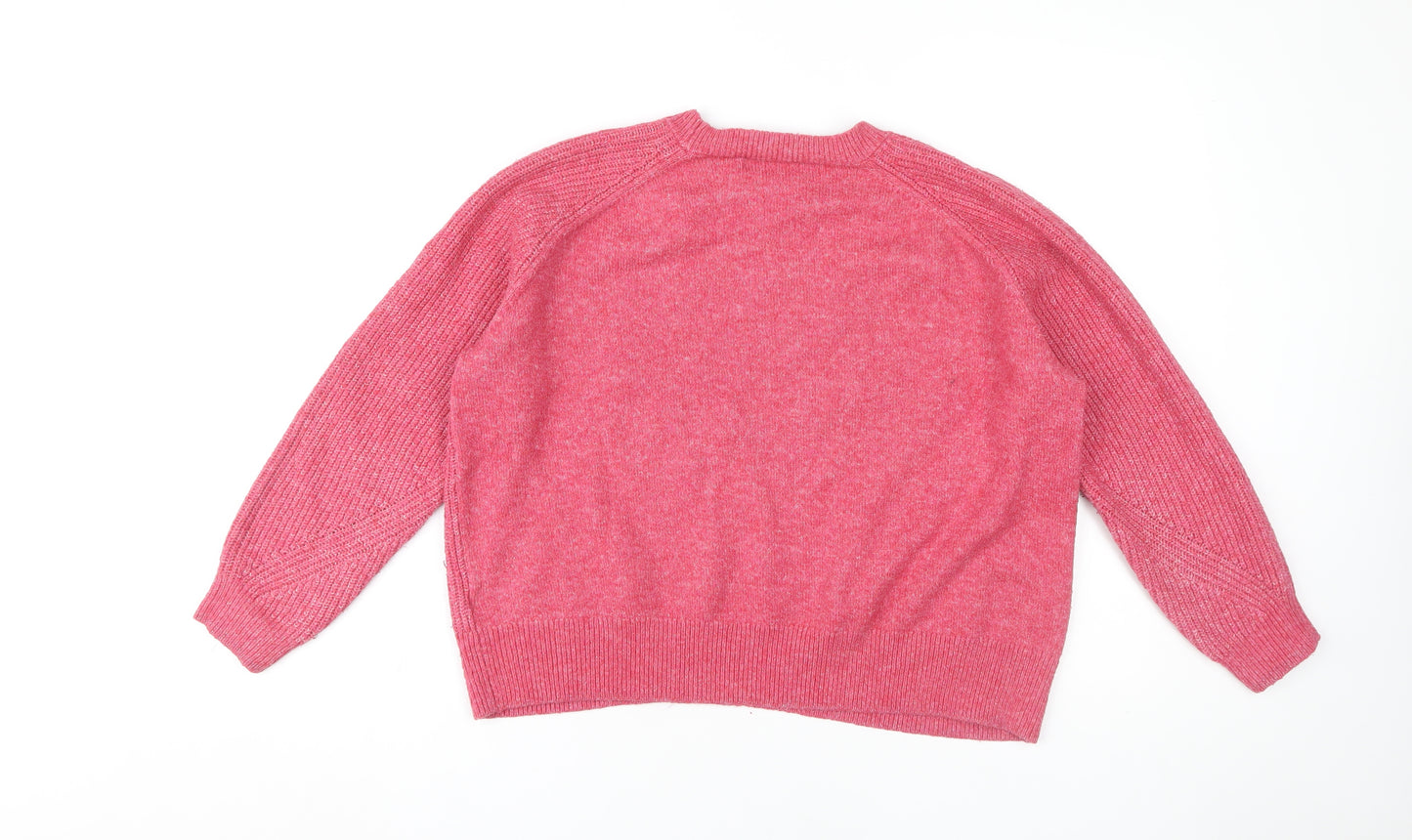 Marks and Spencer Women's Pink Crew Neck Jumper, Large