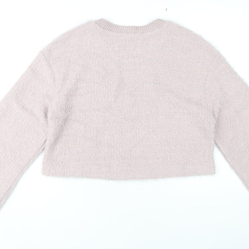 Zara Women's Pink Pullover Jumper - M