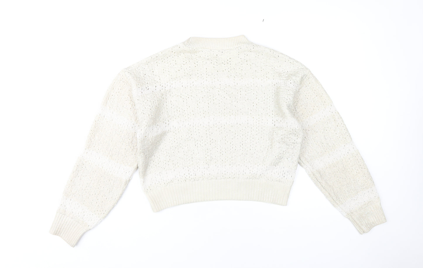MNG Women Ivory Pullover Jumper, Size M, Autumn Style