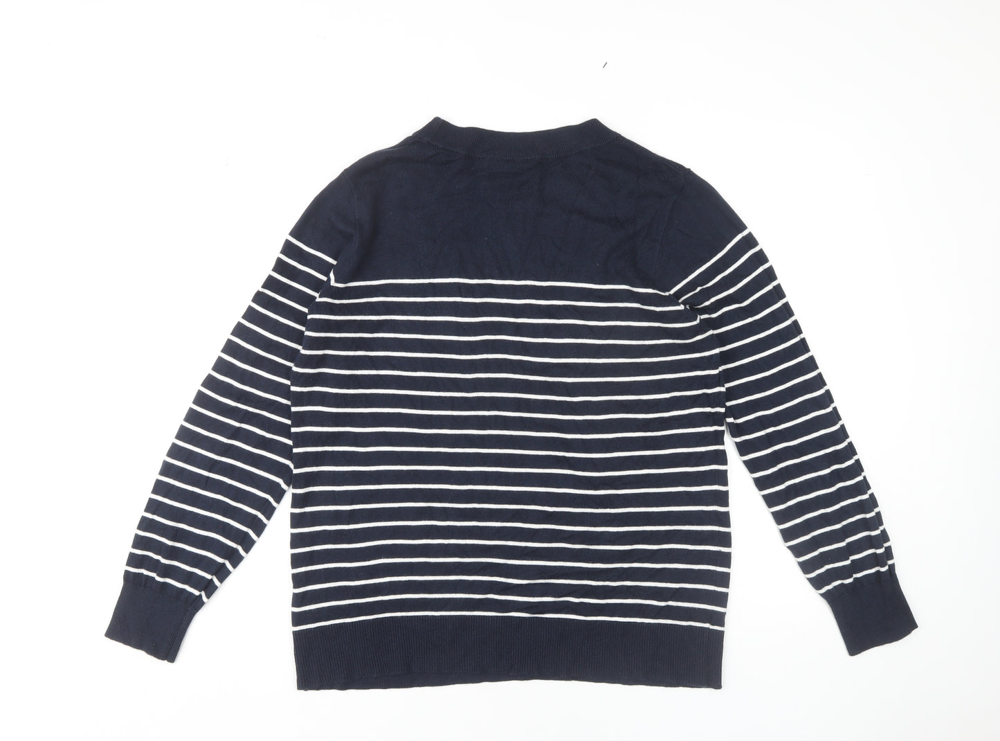 Next Women's Blue Striped Pullover Jumper L