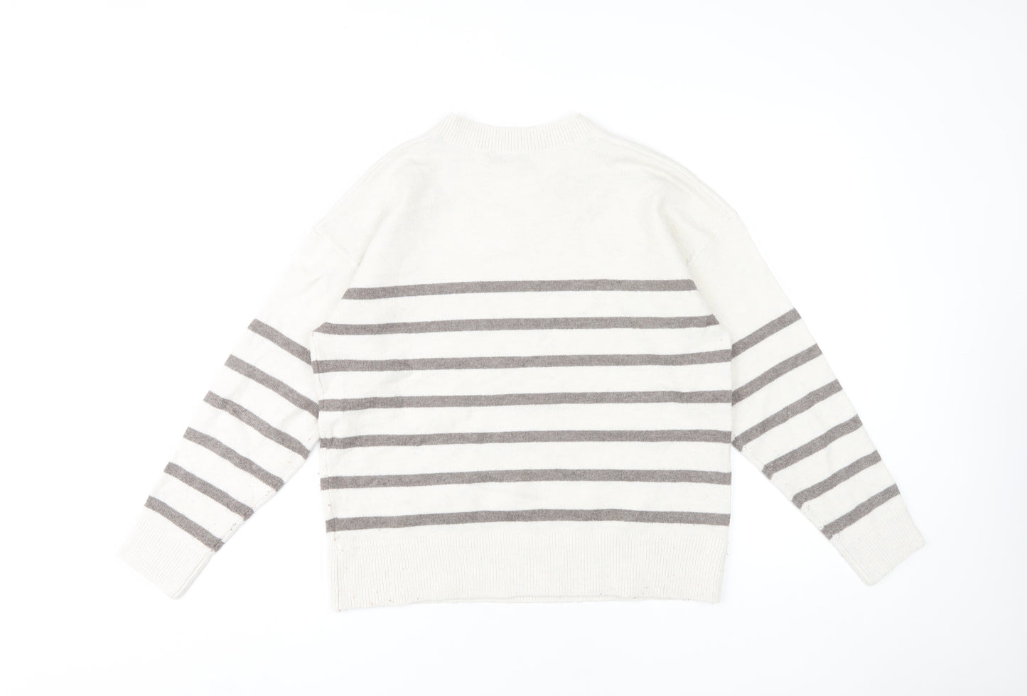 Marks and Spencer Women's Ivory Stripe Pullover Jumper, Size M