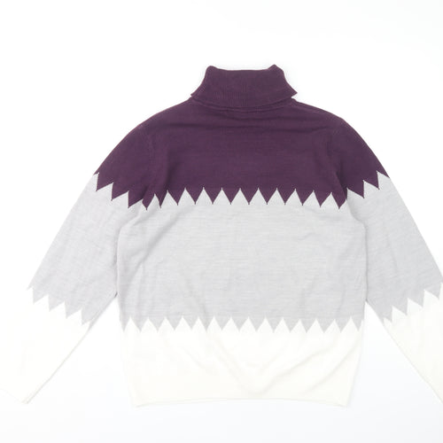 Marks and Spencer Women's Purple Roll Neck Jumper