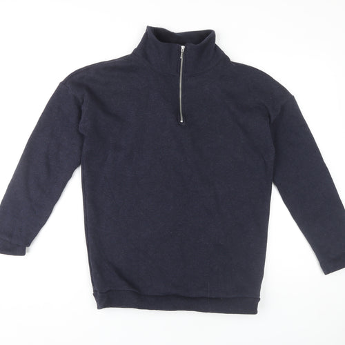 Next Men's Blue 1/4 Zip Pullover Sweatshirt S