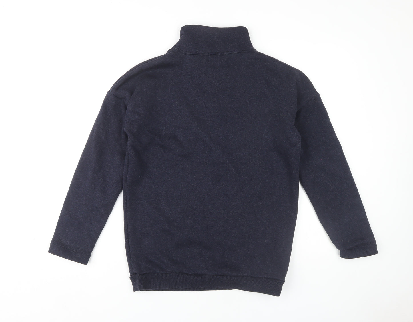 Next Men's Blue 1/4 Zip Pullover Sweatshirt S
