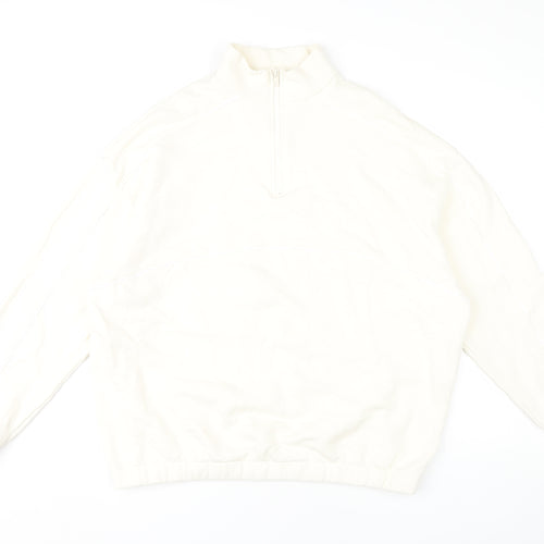 ASOS DESIGN White L Pullover Sweatshirt Unisex