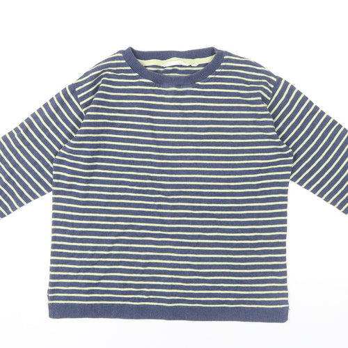 Lily & Me Blue Striped Women's Jumper Size 8