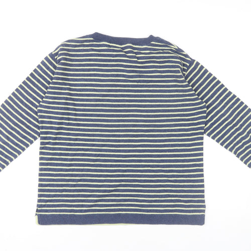 Lily & Me Blue Striped Women's Jumper Size 8