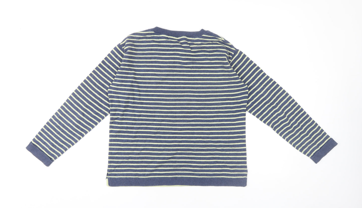 Lily & Me Blue Striped Women's Jumper Size 8