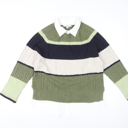 Next Women’s Multicoloured Cable-Knit Jumper, Size M