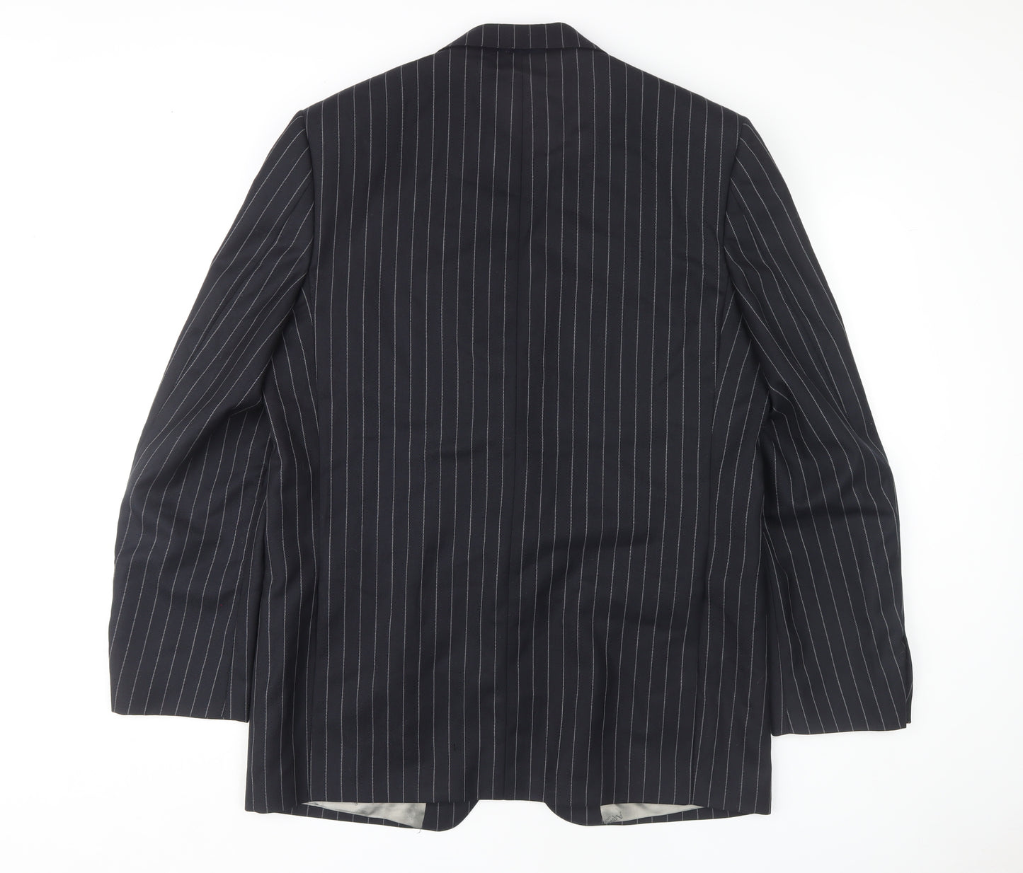 Aquascutum Men's Black Striped Blazer 42L Jacket