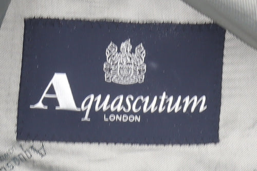 Aquascutum Men's Black Striped Blazer 42L Jacket