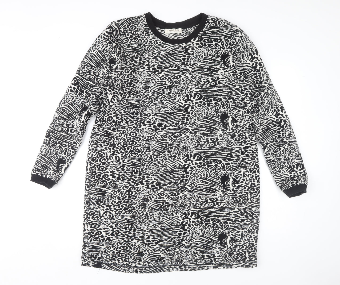 Marks and Spencer Women's Black Animal Print Long Sleeve Dress