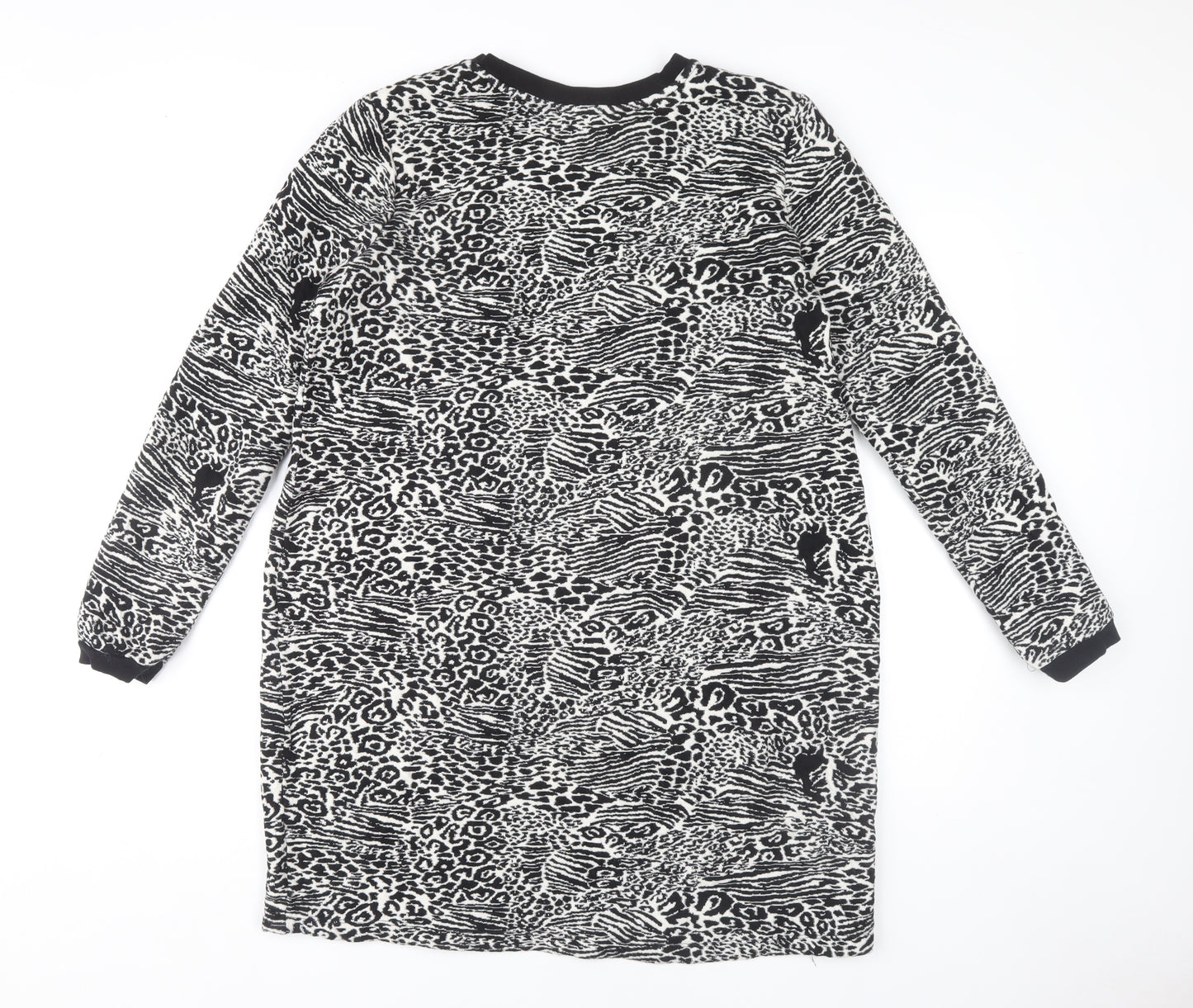 Marks and Spencer Women's Black Animal Print Long Sleeve Dress
