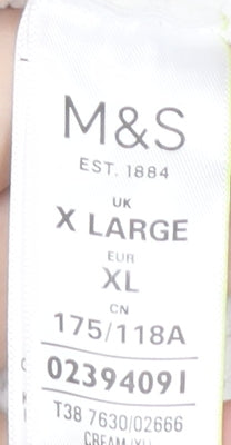 Marks and Spencer Women’s XL White Striped Pullover Jumper