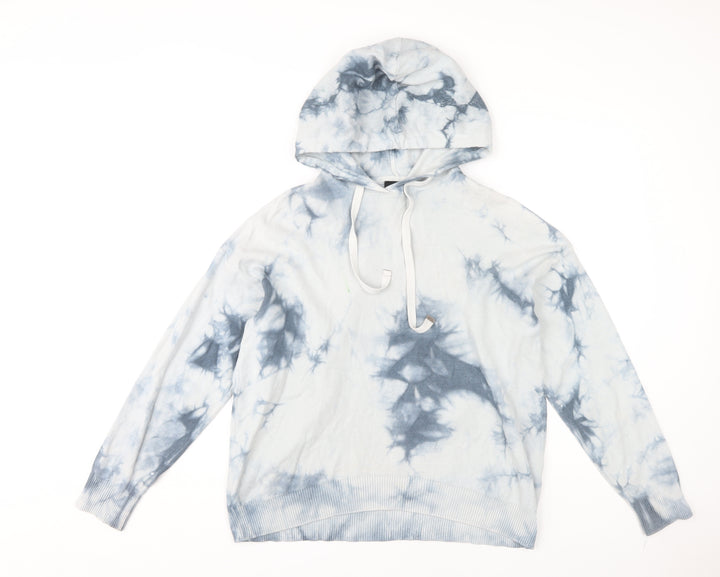 New Look Women's Blue Tie-Dye Pullover Hoodie, S, Spring