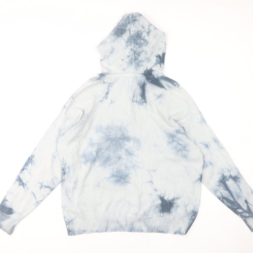 New Look Women's Blue Tie-Dye Pullover Hoodie, S, Spring