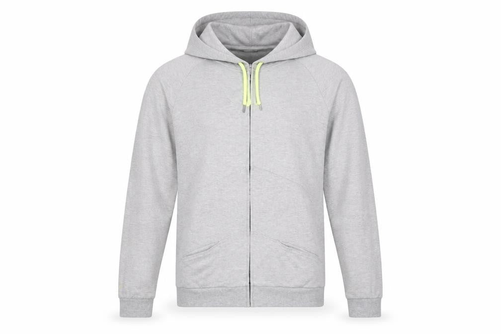 Front view of Cubus Men's Grey M Full Zip Hoodie