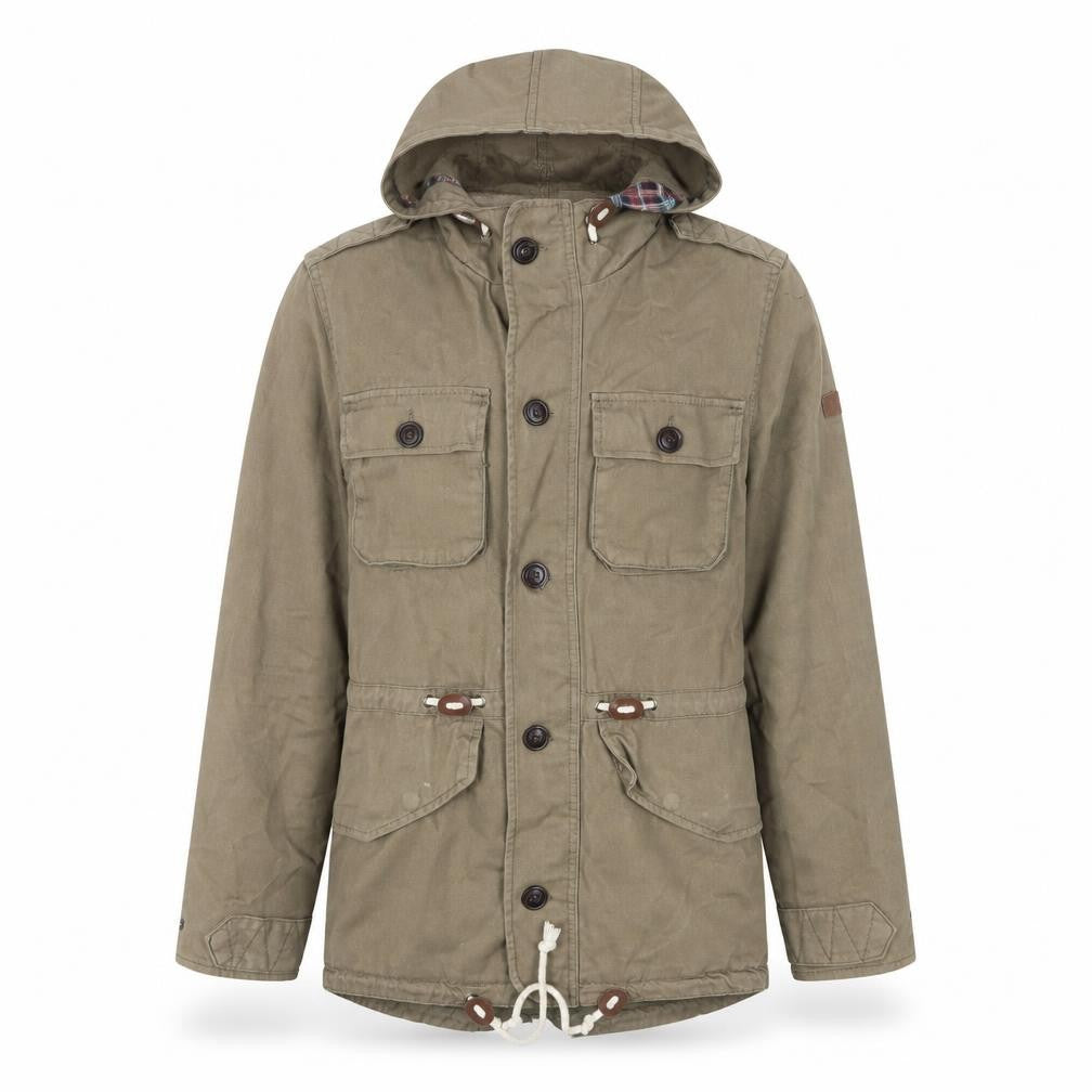 Front view of Twisted Soul unisex green park jacket xs