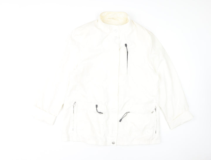 Basler Women's White Polyester Basic Jacket Size 14