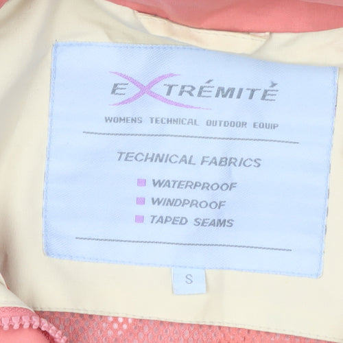Extrémite Women's Pink S Waterproof Rain Jacket