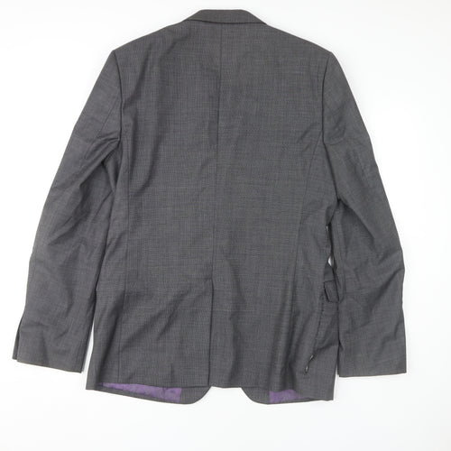 Ted Baker Men's Grey Check Blazer Jacket 40L
